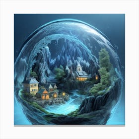 Castle In The Ice Canvas Print