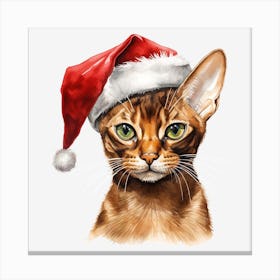 Santa Cat 14 Canvas Print