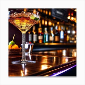 Bar At Night Canvas Print