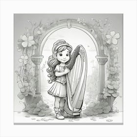 Irish harp Canvas Print