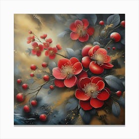 Red Flowers 1 Canvas Print