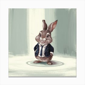 Rabbit In A Suit Canvas Print