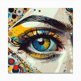 I Put An Eye On You Serie Colorful Eye Canvas Print