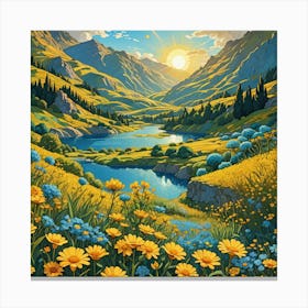 Valley Of Flowers 1 Canvas Print