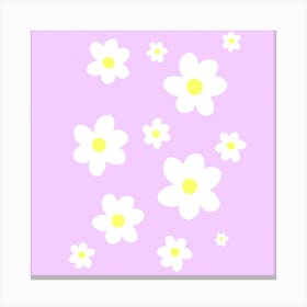 Daisies Baby Pink Canvas Print