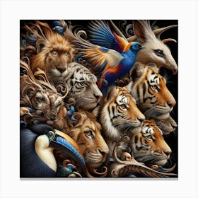 Zoo Animals 1 Canvas Print