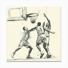 A Basketball Match Hand Drawn Sketch Illustratio 1718671009 3 Canvas Print