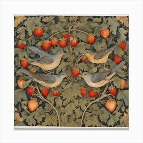 Strawberry Thief William Morris (9) Canvas Print