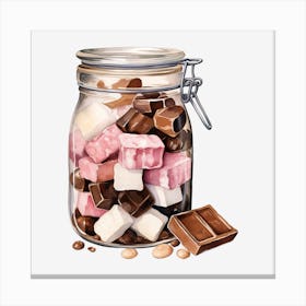 Jar Of Chocolates Canvas Print