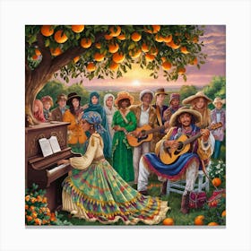 A Captivating Illustration Under An Orange Tree De Coevdxhyso 83o4p44 A6a F7ef1va8tgi30fkiiet2qg Canvas Print