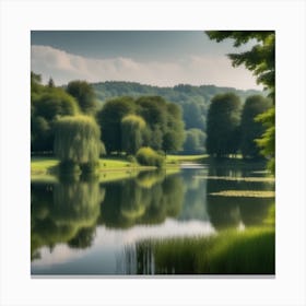 Pond In The Woods Canvas Print