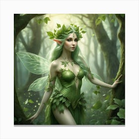 Fairy In The Woods 7 Canvas Print