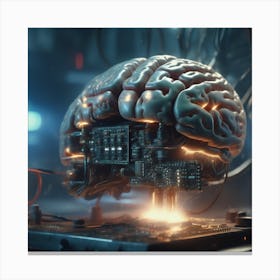 Cyborg Brain 15 Canvas Print