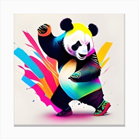 Dancing Panda Bear Canvas Print