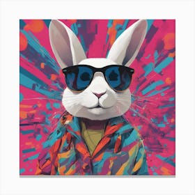 Bunny, New Poster For Ray Ban Speed, In The Style Of Psychedelic Figuration, Eiko Ojala, Ian Davenpo (3) 1 Canvas Print