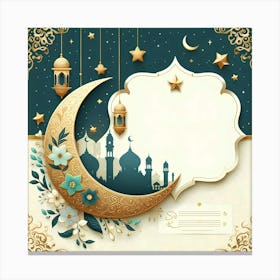 Muslim Greeting Card 4 Canvas Print