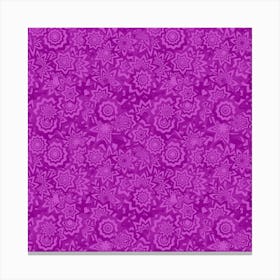 Purple Pattern Wallpaper Shapes Canvas Print