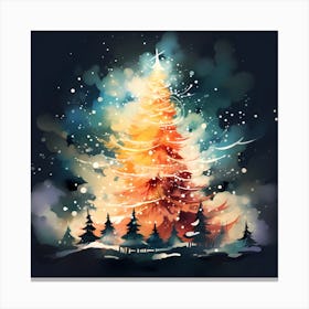 Pastel Pines: Yuletide Dreaming Canvas Print