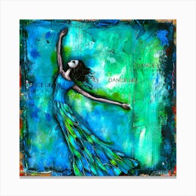 Dancing On The Floor - Aquamarina Canvas Print