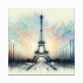 Paris Eiffel Tower Creative Painting Canvas Print