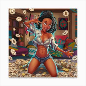 Bitcoin Girl Canvas Print