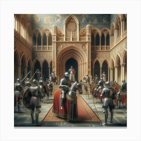 Knights In Armour 2 Canvas Print