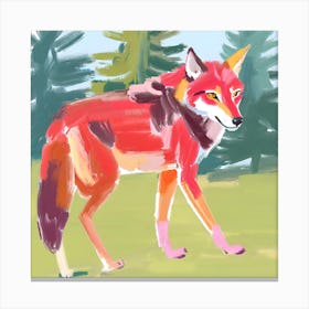 Red Wolf 01 1 Canvas Print