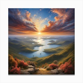 Sunset In The Mountains 26 Canvas Print