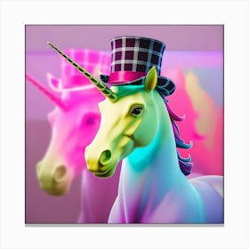 Unicorn With Top Hat Stampe su tela