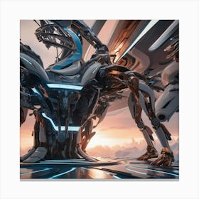 Futuristic Spaceship Canvas Print