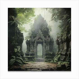 Temple In The Jungle 13 Canvas Print