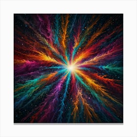 Colorful Burst Of Light Canvas Print