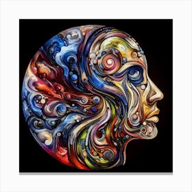 Abstract Woman'S Head Canvas Print