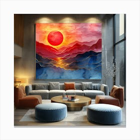 Sunset Painting Canvas Print