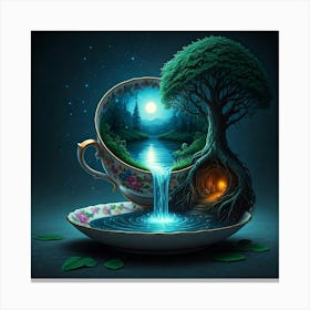 Tree In A Cup Canvas Print