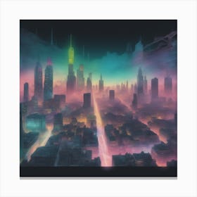 Futuristic Cityscape 2 Canvas Print