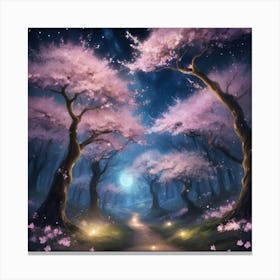 Sakura Blossoms paintings art print Canvas Print