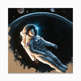 Astronaut In Space 1 Canvas Print