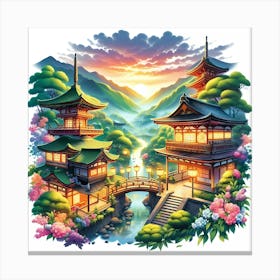 Japanese Village 1 Canvas Print