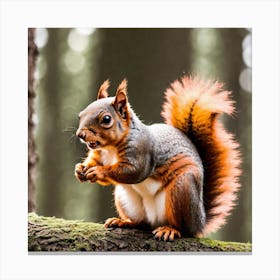 Squirrel In The Forest 125 Canvas Print