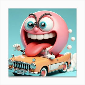 Pinky Car Canvas Print