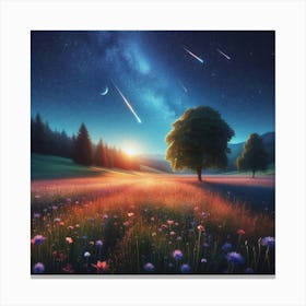 Night Sky With Stars 1 Canvas Print