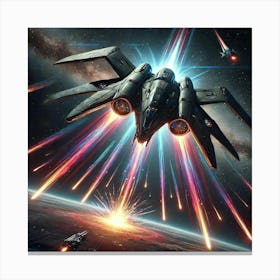 Void Wasp Fighter Anti Missile Flares 1 Canvas Print