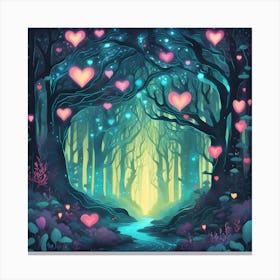 Forest Of Hearts Canvas Print