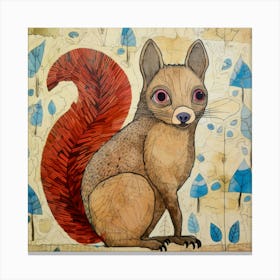 Abstract Squirrel 2 Canvas Print