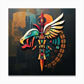 Eagle aztec Canvas Print