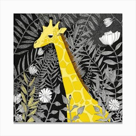 Giraffe In The Jungle Canvas Print