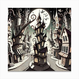 Spooky Town Canvas Print