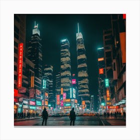 City At Night Canvas Print