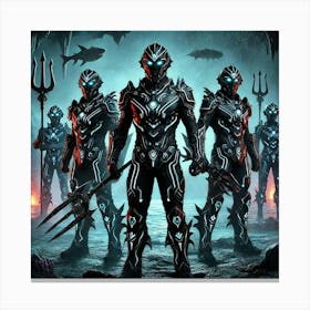 Abyssal Wardens 1 Canvas Print